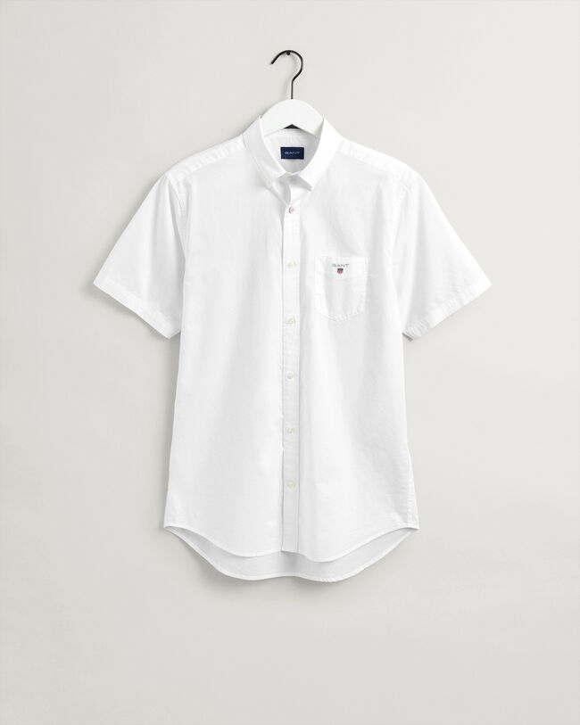 Camicia in broadcloth a maniche corte regular fit