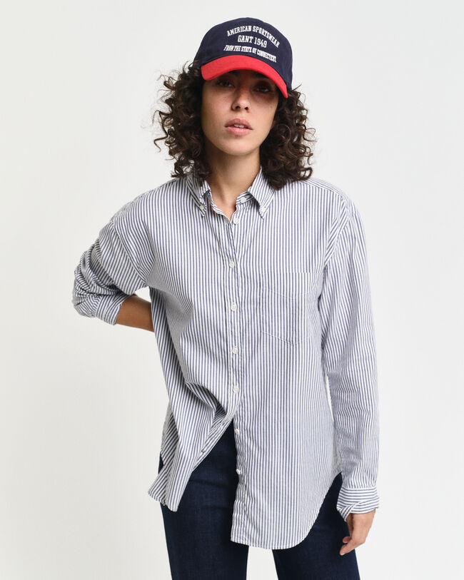 Camicia Luxury Oxford a righe relaxed fit