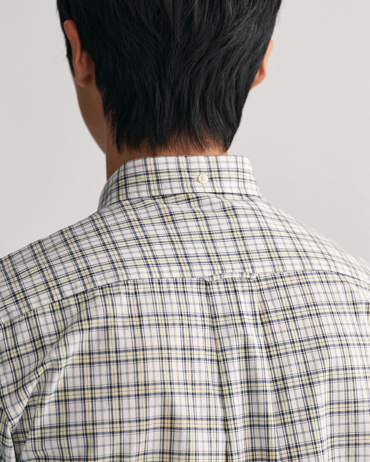 Camicia a maniche corte in popeline a quadretti regular fit