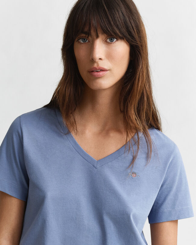 T-shirt Shield con scollo a V