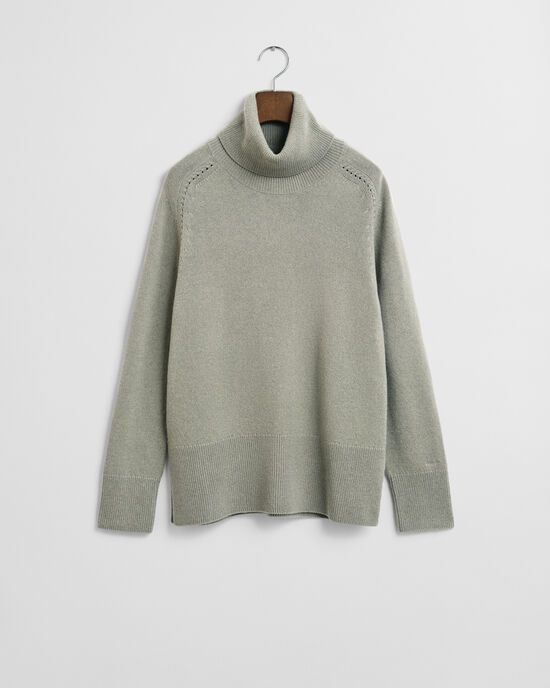 Maglia a collo alto in morbido lana misto cashmere
