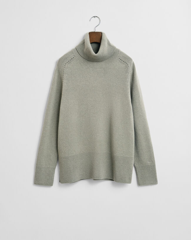 Maglia a collo alto in morbido lana misto cashmere
