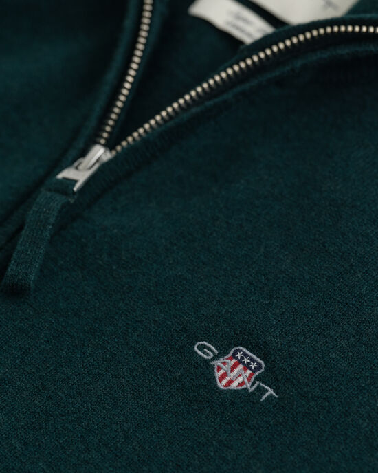 Cardigan con zip in finissima lana d&rsquo;agnello