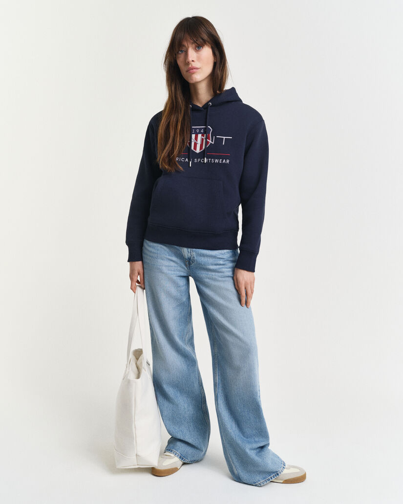 Felpa Archive Shield con cappuccio