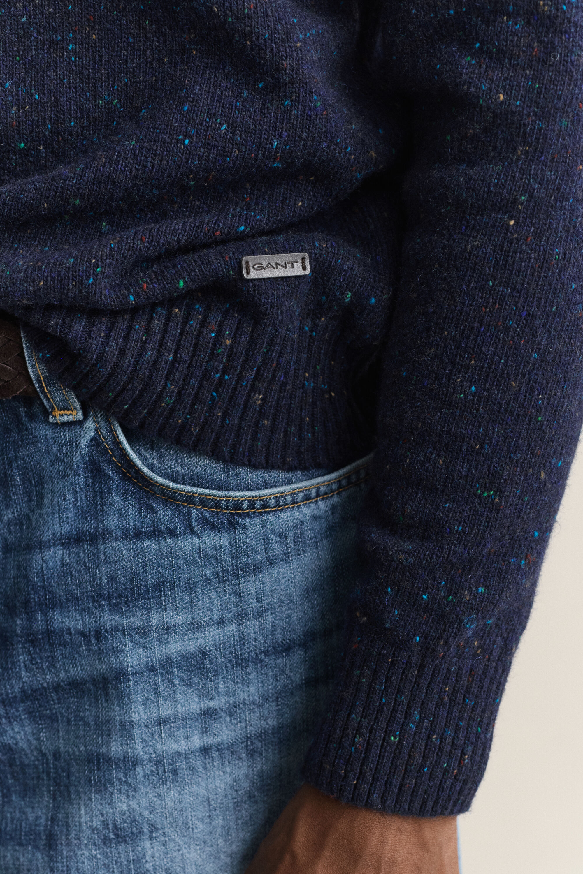 Maglia stile polo Nepps in misto lana