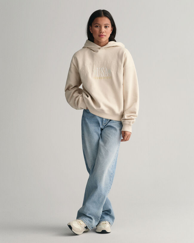 Felpa con cappuccio oversize GANT USA Teen Girls