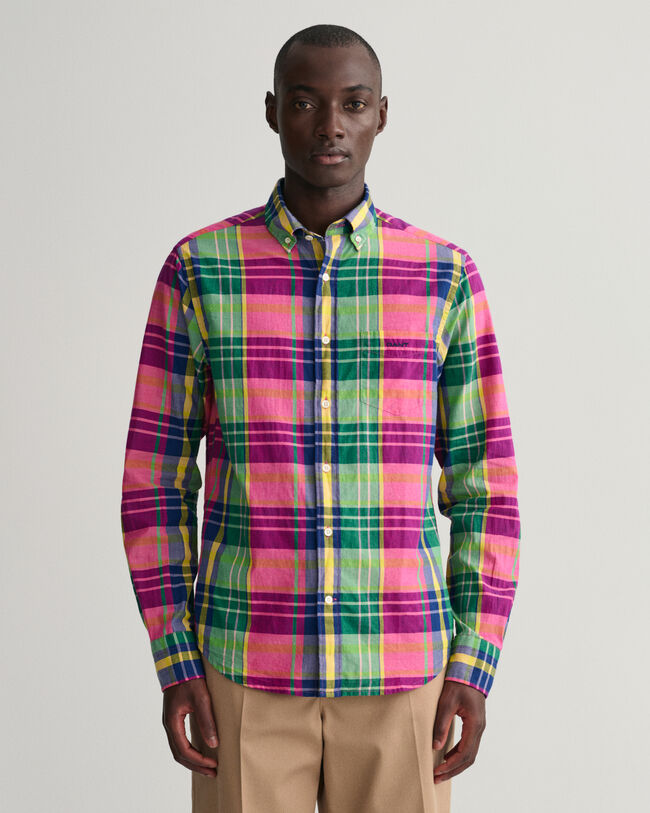 Camicia in madras indiano regular fit