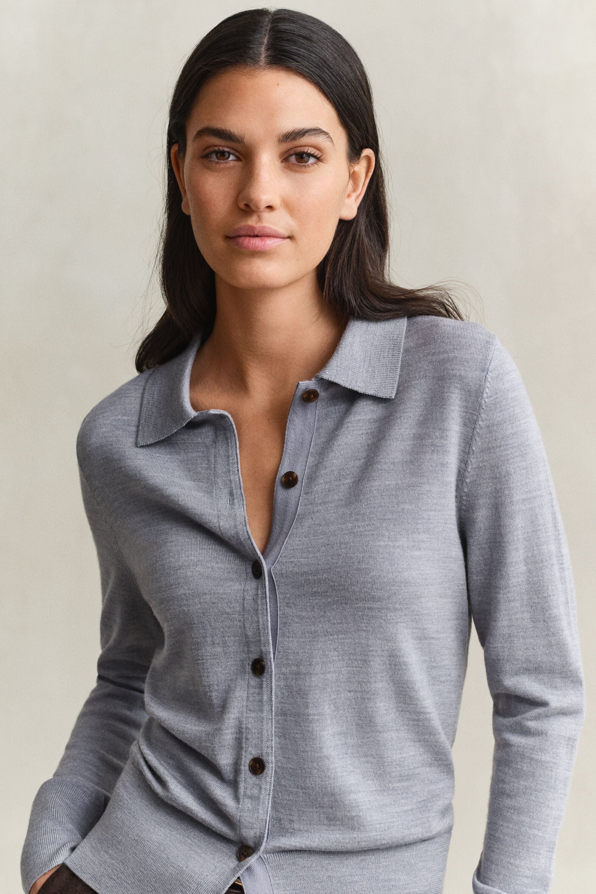 Cardigan in lana merino extra fine