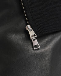 Cardigan con zip in cotone testurizzato