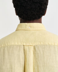 Camicia di lino tinto in capo regular fit