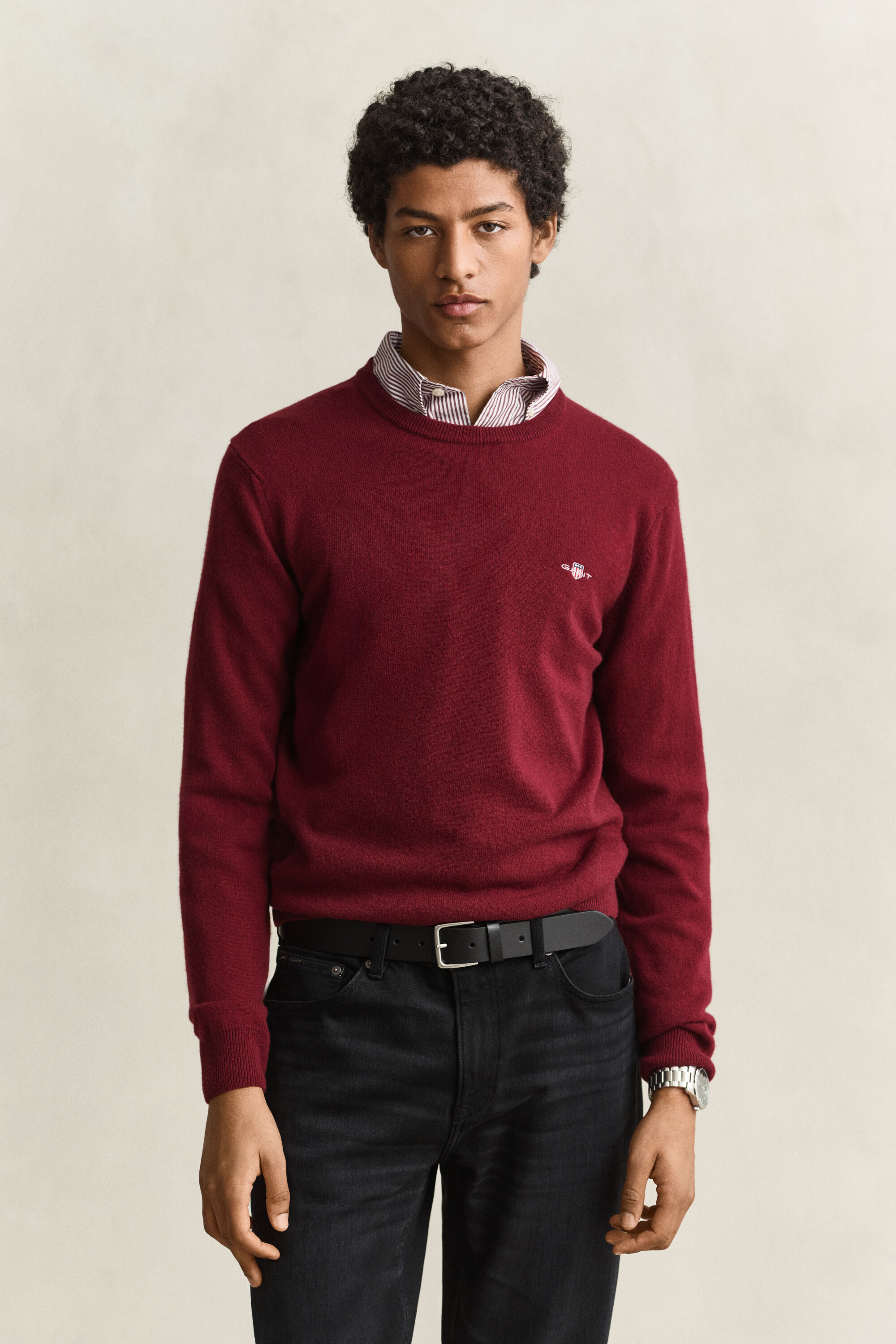Maglia girocollo in lana d’agnello
