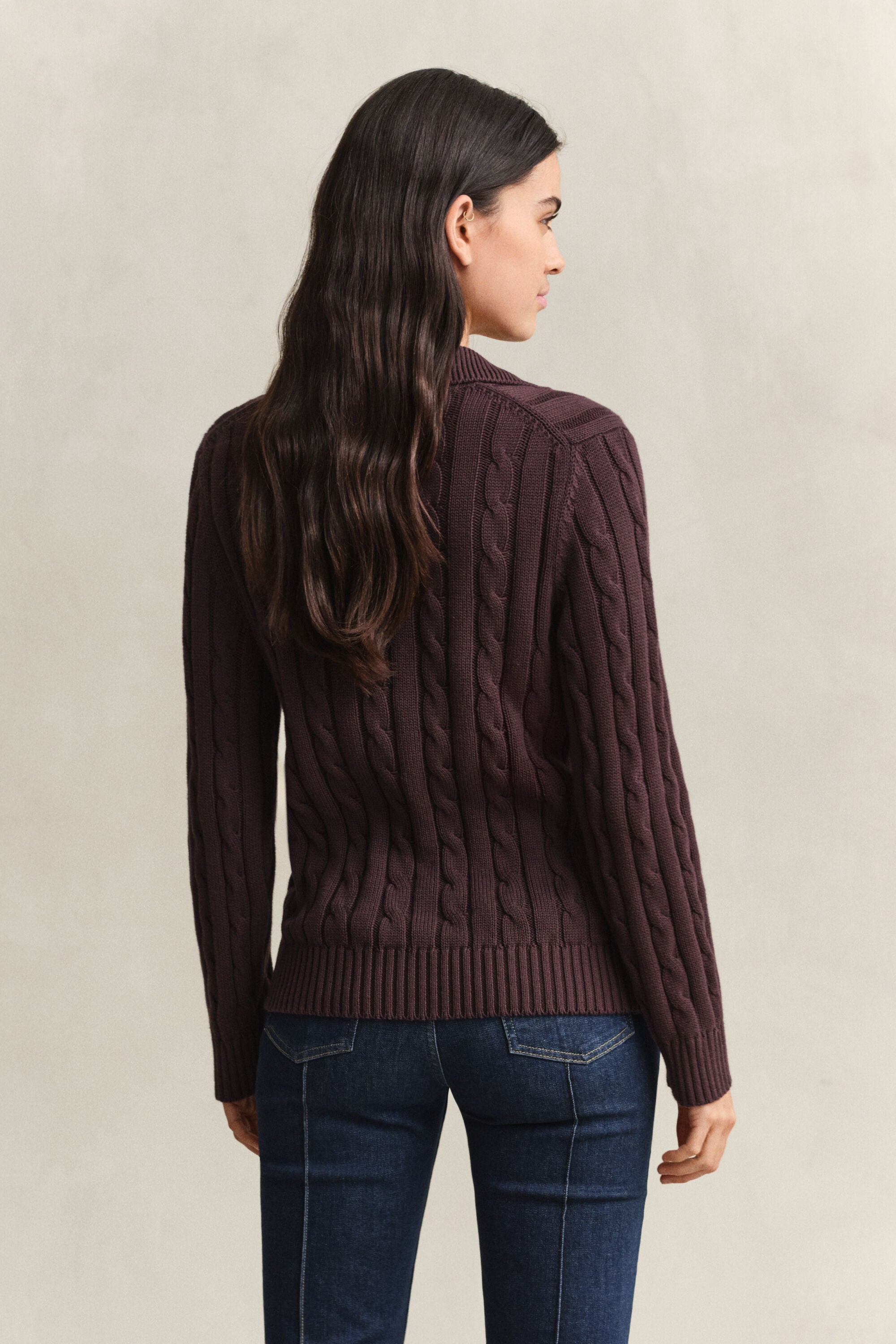 Maglia a trecce in cotone