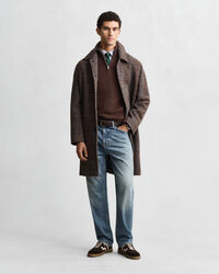 Maglia in cotone casual con zip corta