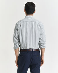Camicia Oxford elasticizzata a righe slim fit