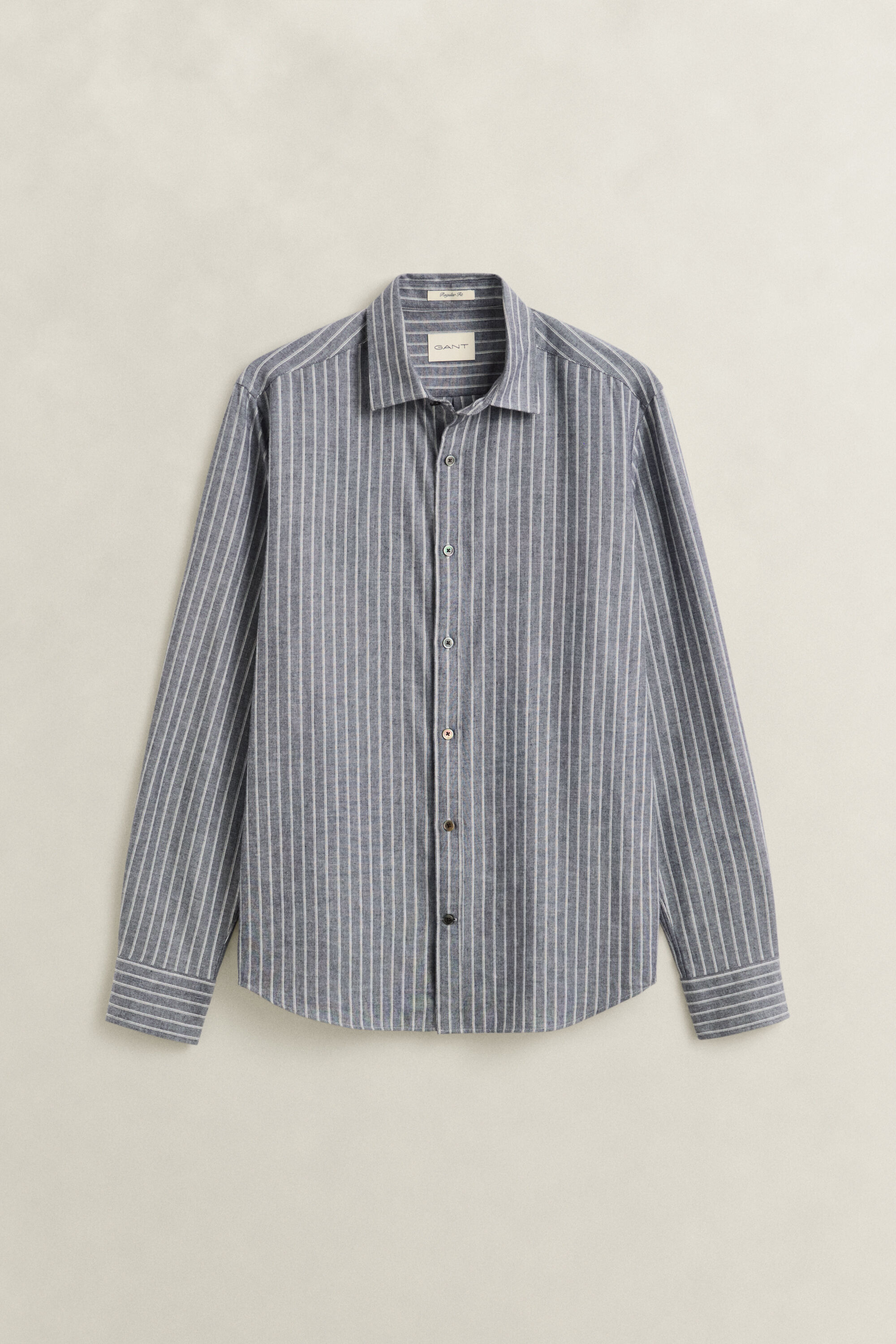 Camicia in flanella mélange a righe