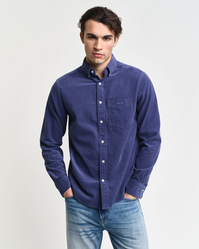Camicia in velluto a coste regular fit