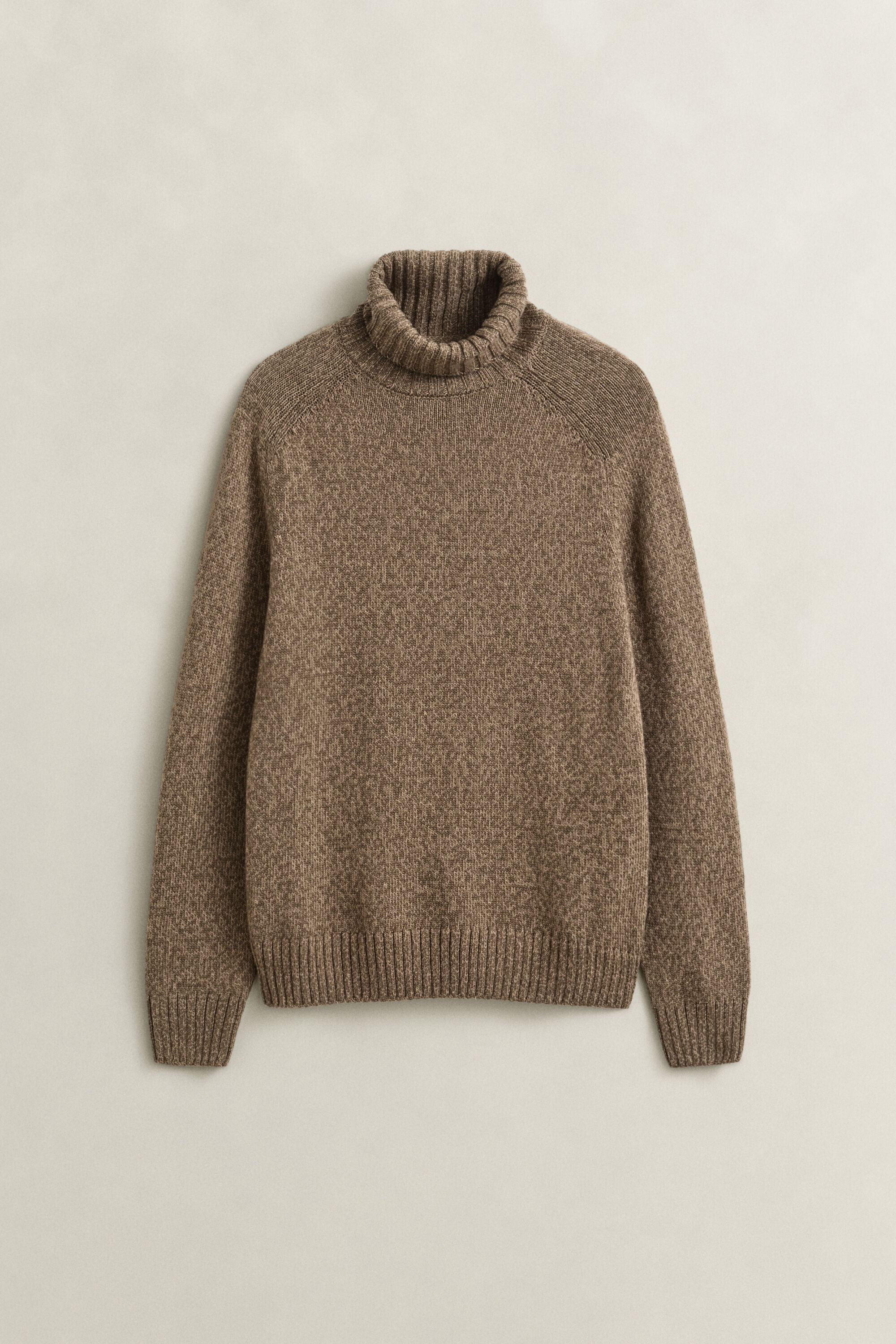 Maglia a collo alto in misto lana mouliné