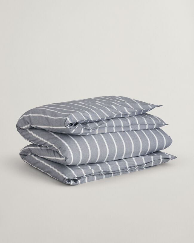 Piumino matrimoniale a righe Oxford