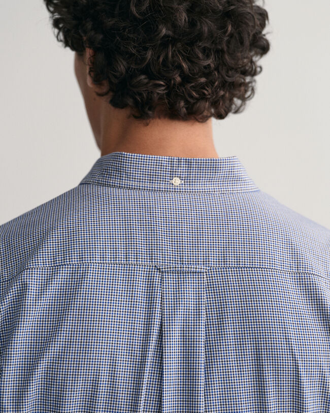 Camicia in popeline a quadretti regular fit