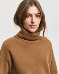 Maglia a collo alto con dettagli con motivo a spina di pesce