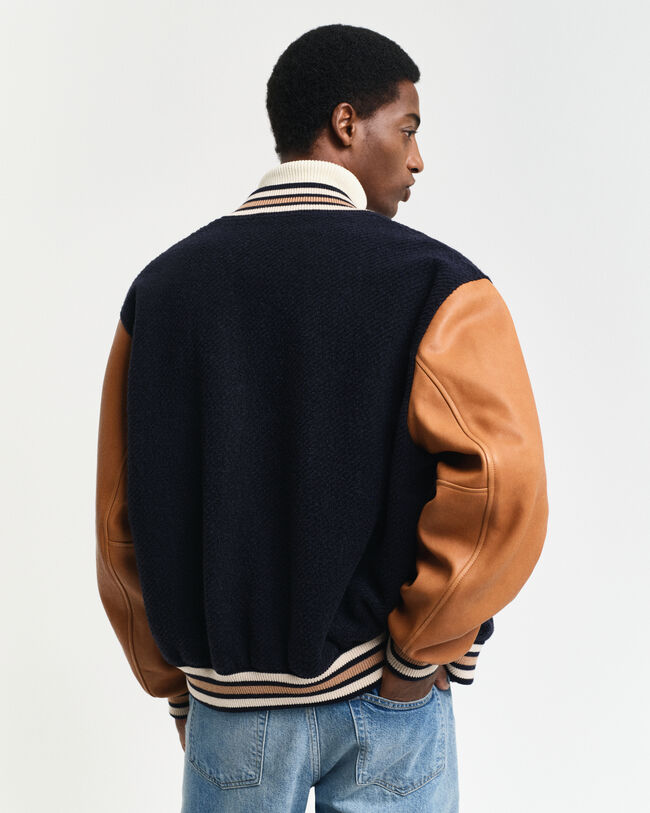 GANT Varsity Jacket in lana e pelle