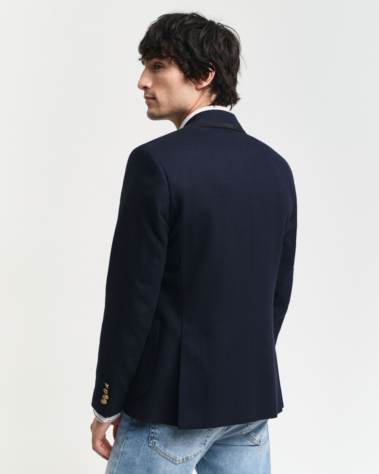 Blazer Club misto lana e cotone slim fit