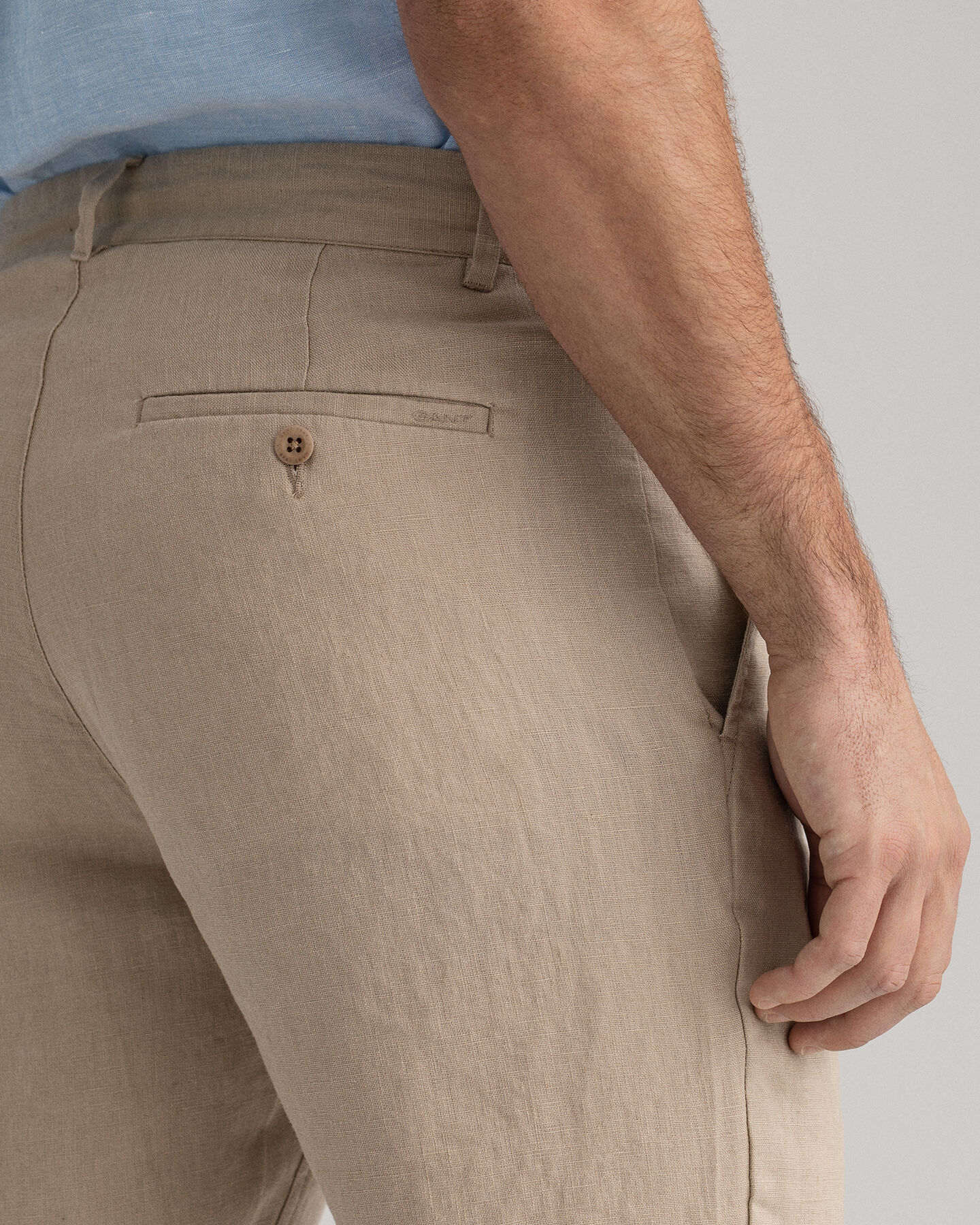 Pantaloncini con coulisse in lino relaxed fit