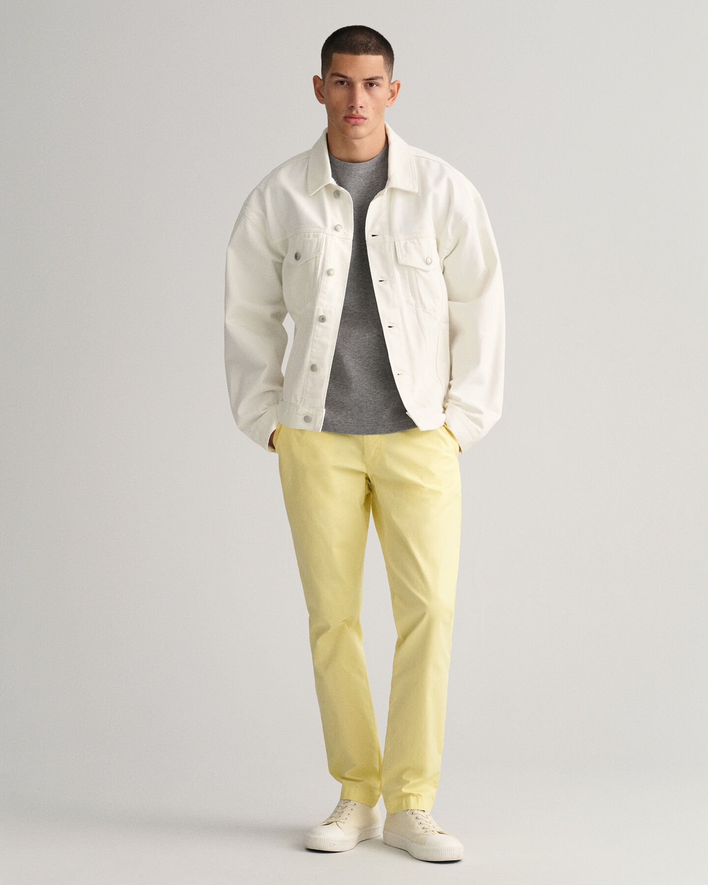 Pantaloni chino Hallden Sunfaded slim fit