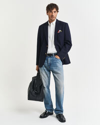 Camicia classica a maniche corte in popeline regular fit