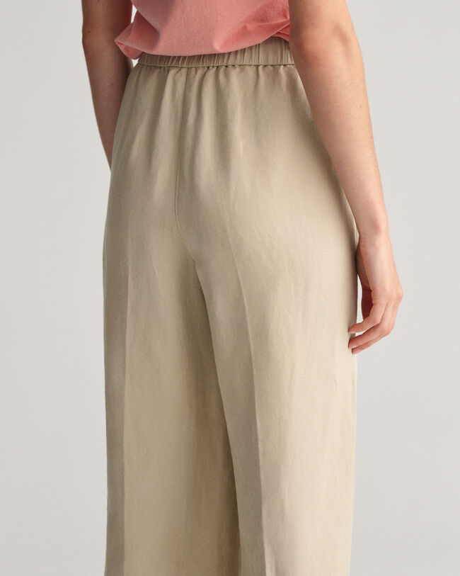 Pantaloni Pull-on in misto lino relaxed fit