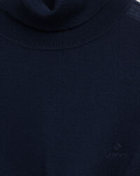 Maglia con collo alto in lana merino lavabile