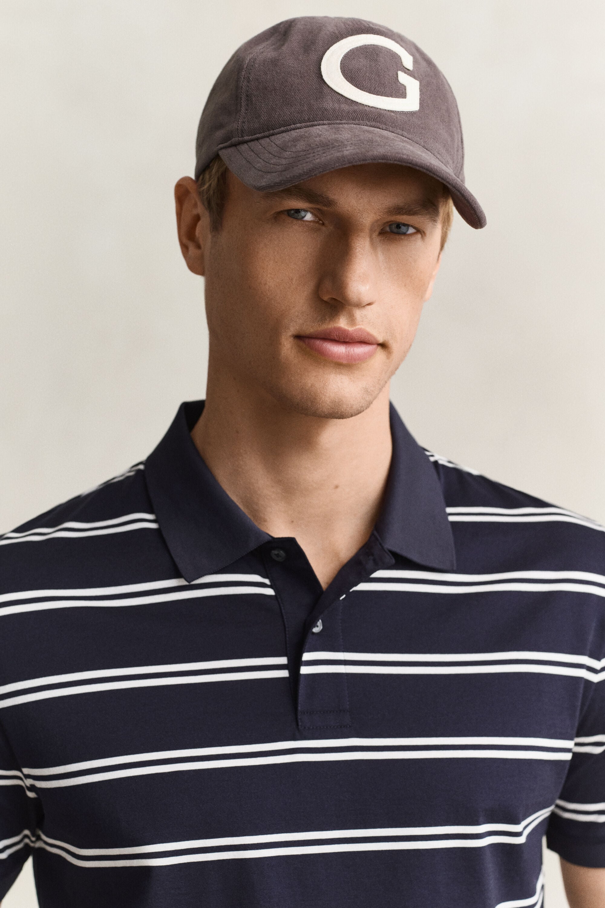 Polo a righe in cotone Pima