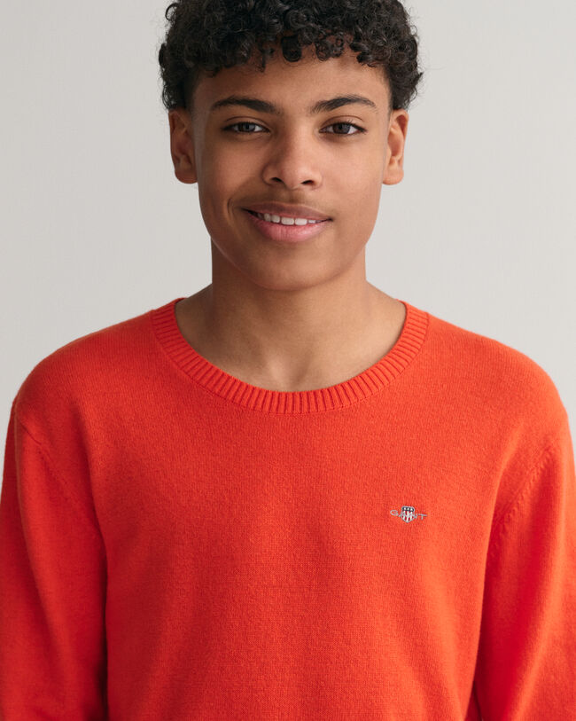 Maglia girocollo in lana d&rsquo;agnello Shield Teens