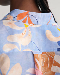 Camicia in misto cotone-seta con stampa floreale regular fit