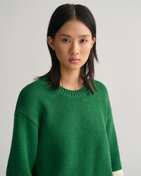 Maglia girocollo a righe a maniche corte