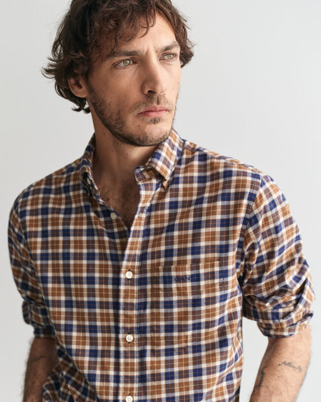 Camicia in twill a quadri regular fit