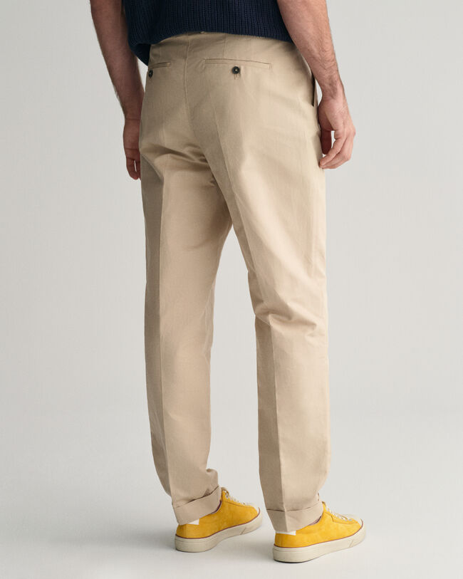 Pantaloni da abito in cotone regular fit