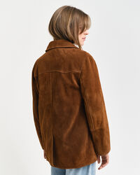 Blazer in camoscio relaxed fit