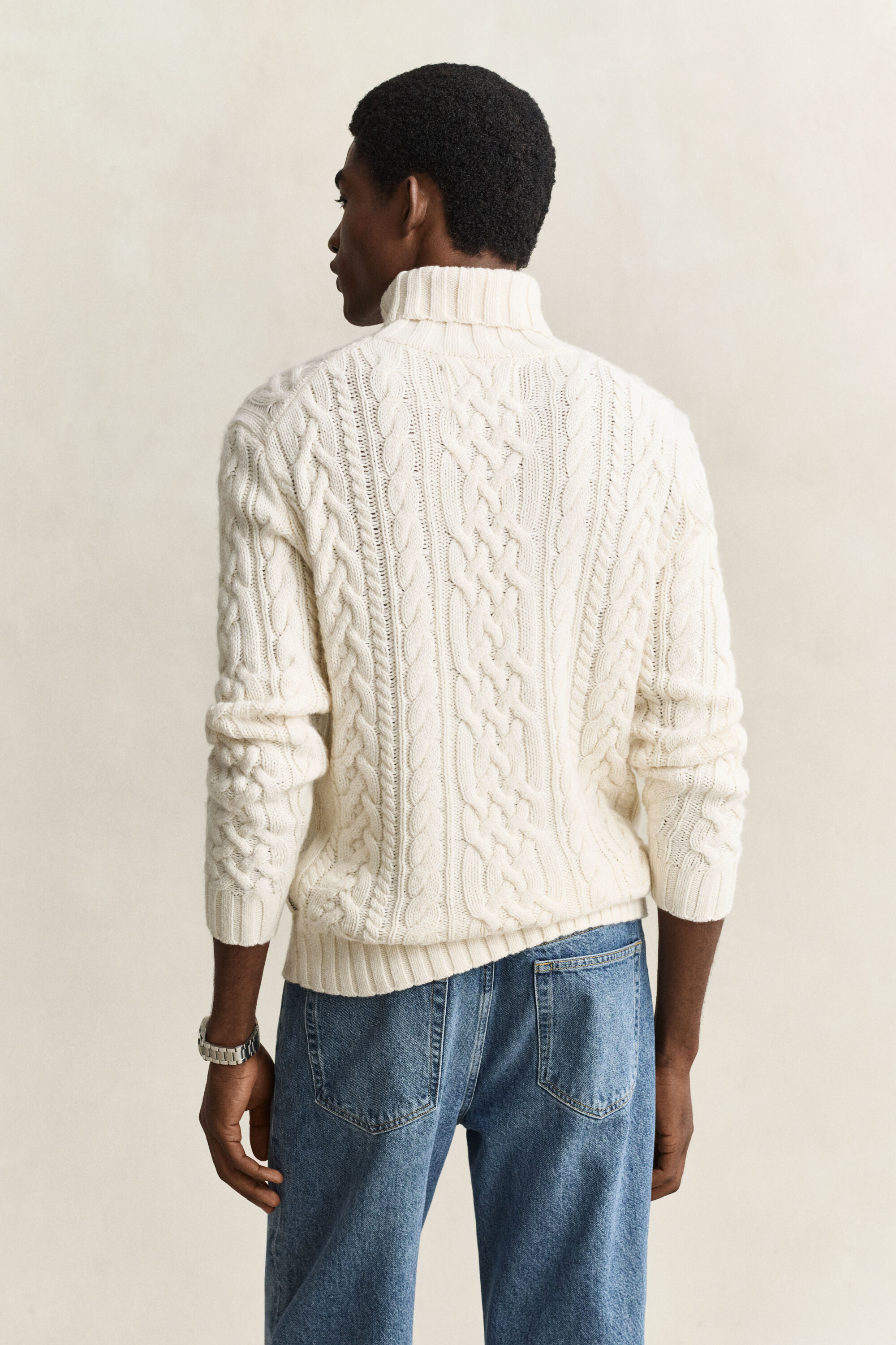 Maglia a collo alto in misto lana