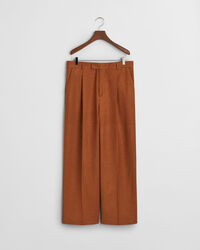 Pantaloni da abito in flanella di lana relaxed fit