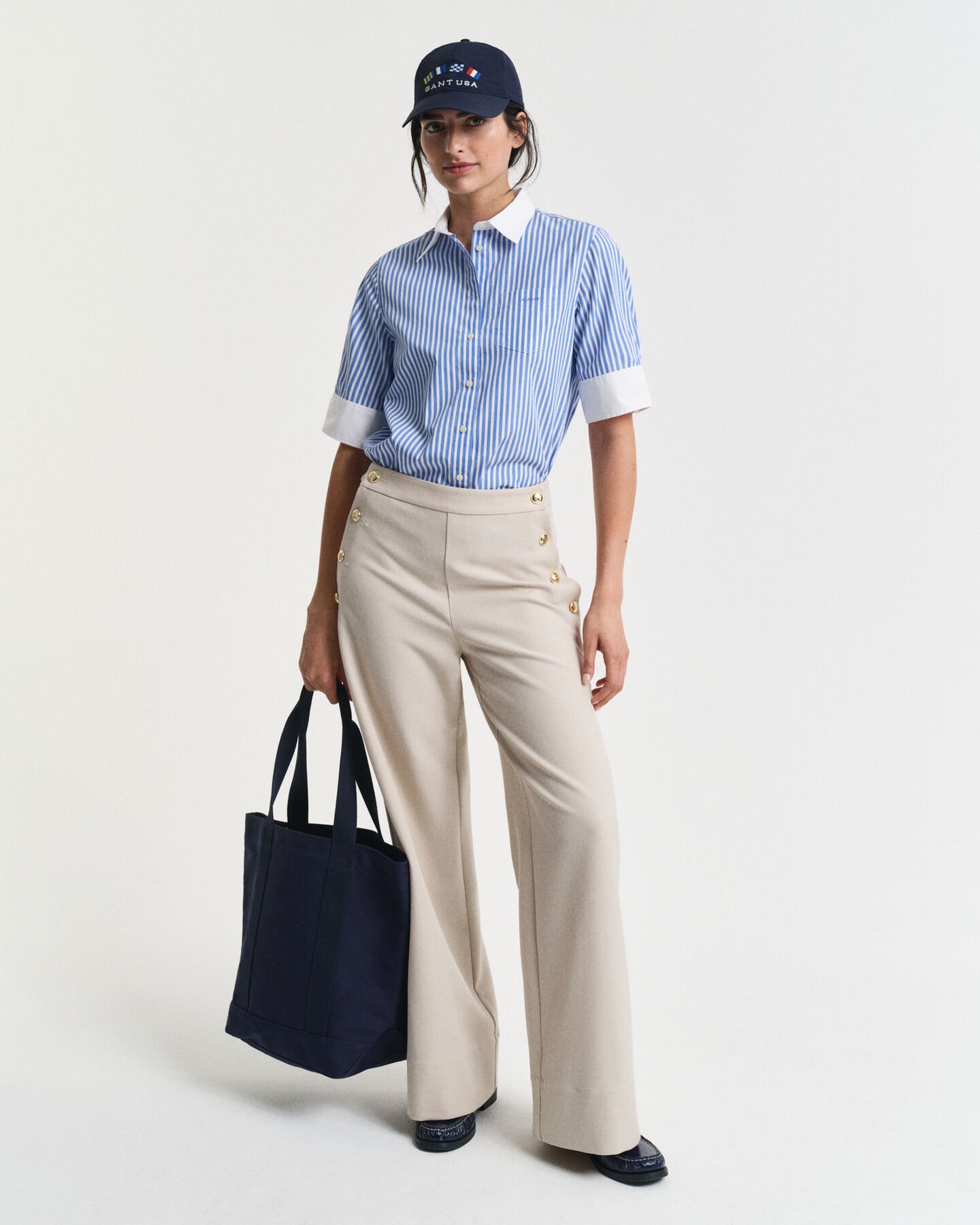 Camicia a righe a contrasto regular fit