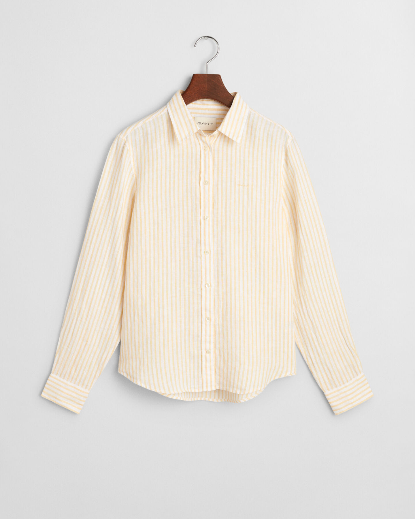 Camicia di lino a righe regular fit