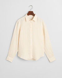 Camicia di lino a righe regular fit