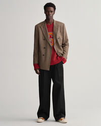 Maglia girocollo letterman oversize