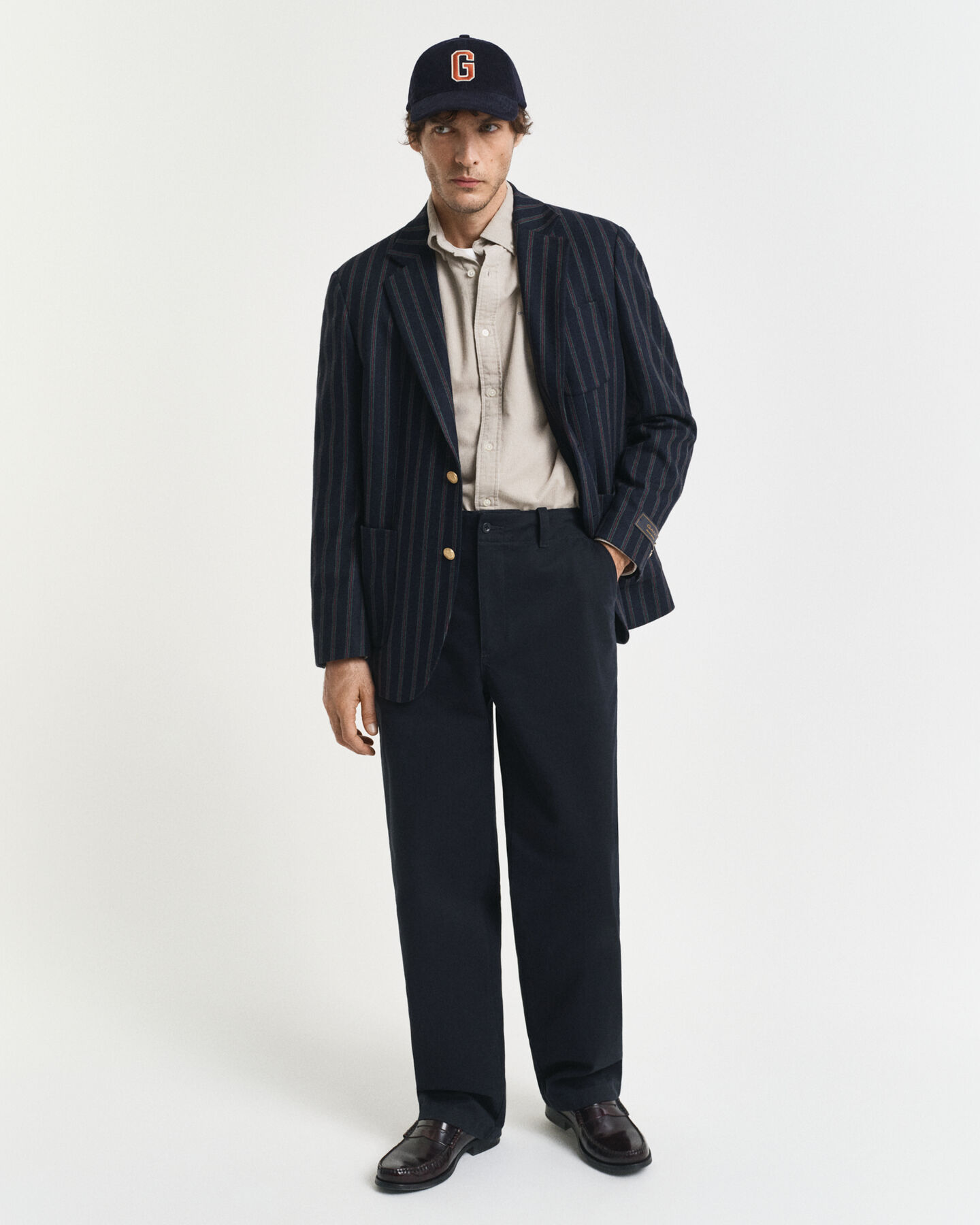 Camicia in cotone e velluto a coste regular fit