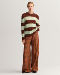 Maglia girocollo in mohair a righe