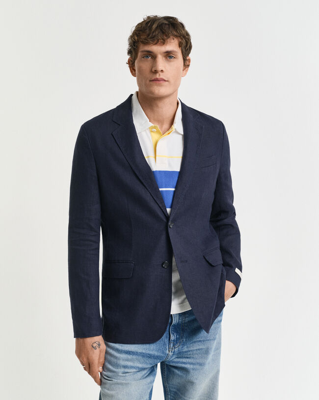 Blazer in lino regular fit
