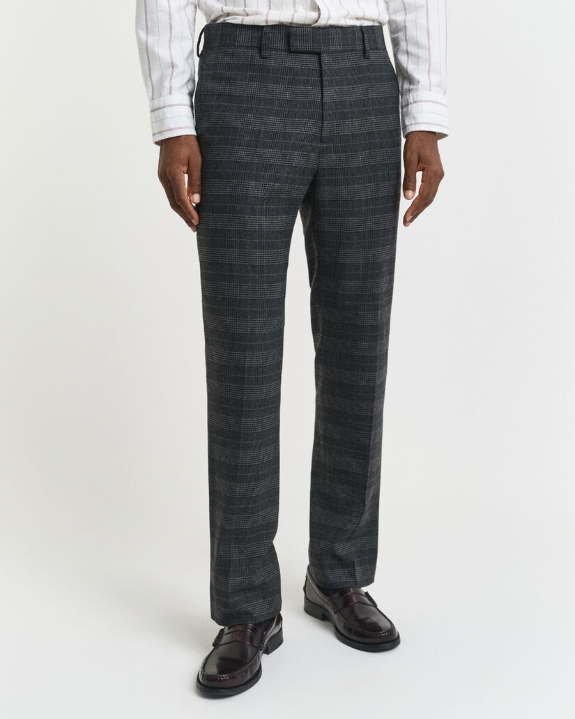 Pantaloni da abito a quadri Glen Check slim fit