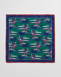 Fazzoletto da taschino in seta con stampa Sailing