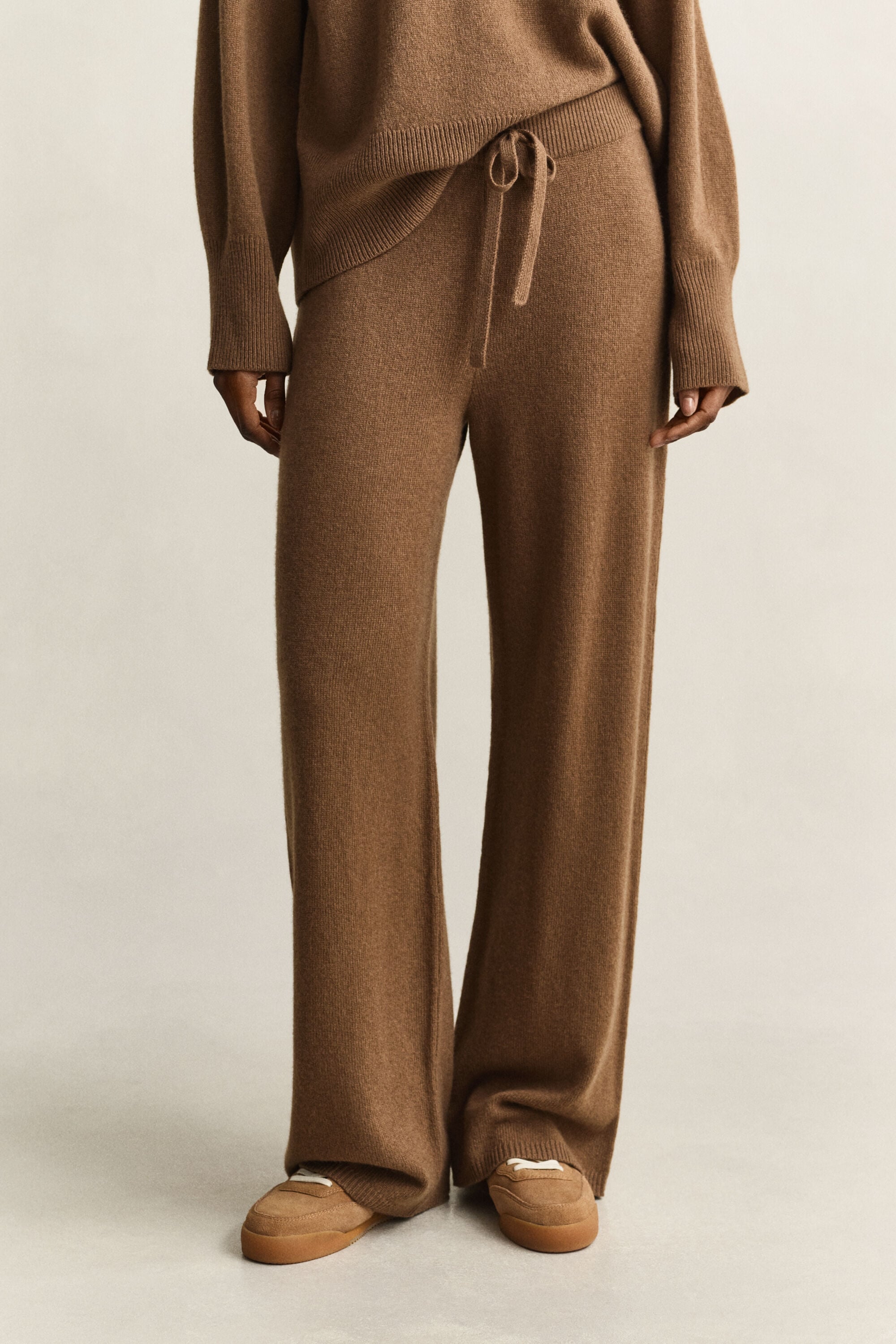 Pantaloni in lana misto cashmere